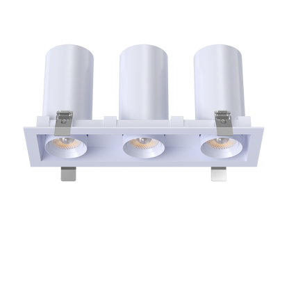 3” Triple Head Retractable Multiple White