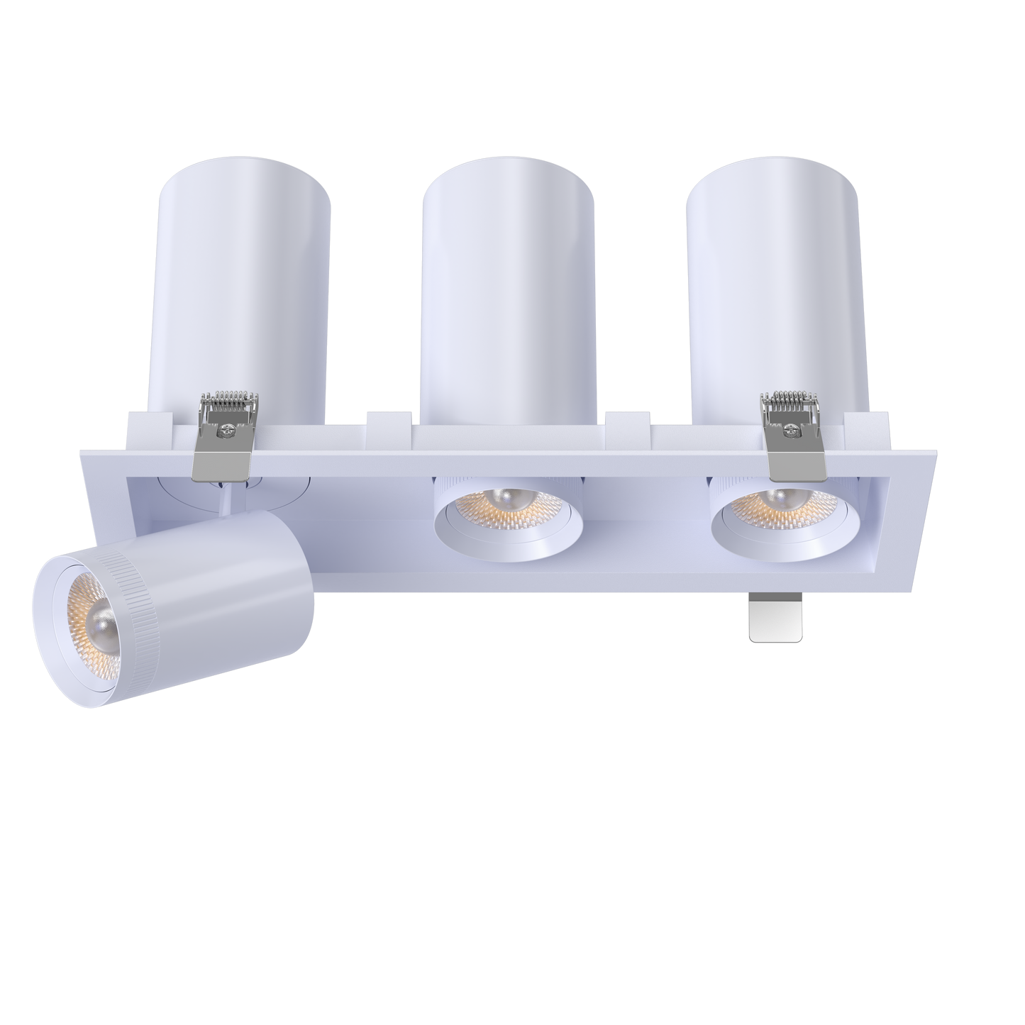3” Triple Head Retractable Multiple White