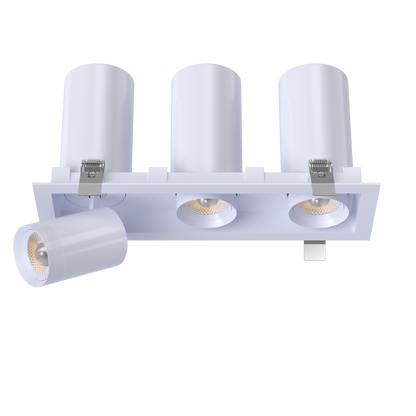 3” Triple Head Retractable Multiple White