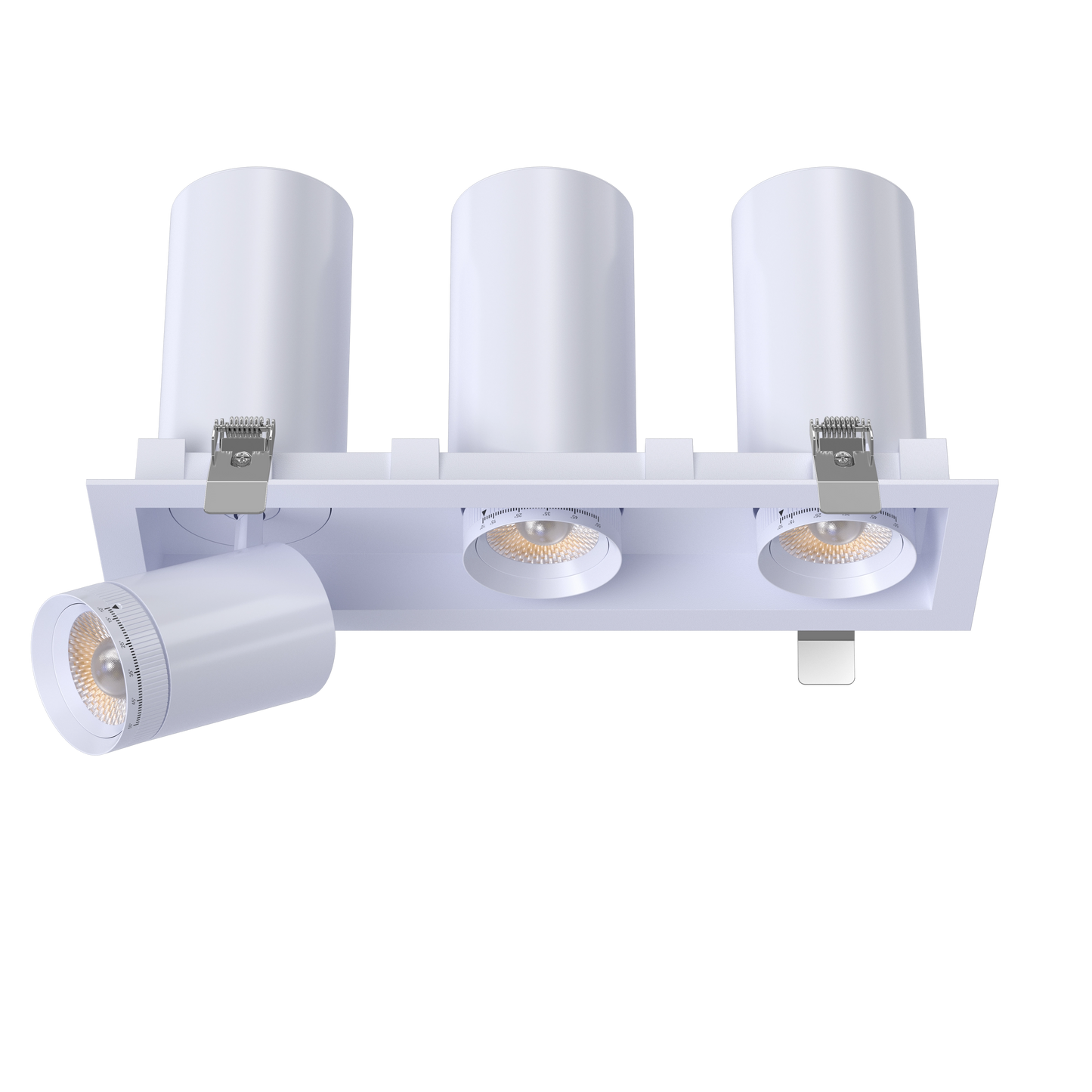 3” Triple Head Retractable Multiple White