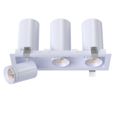 3” Triple Head Retractable Multiple White