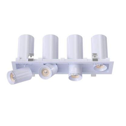 3” Four Head Retractable Multiple White