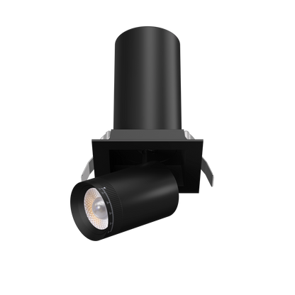3” Square Retractable Downlight Black