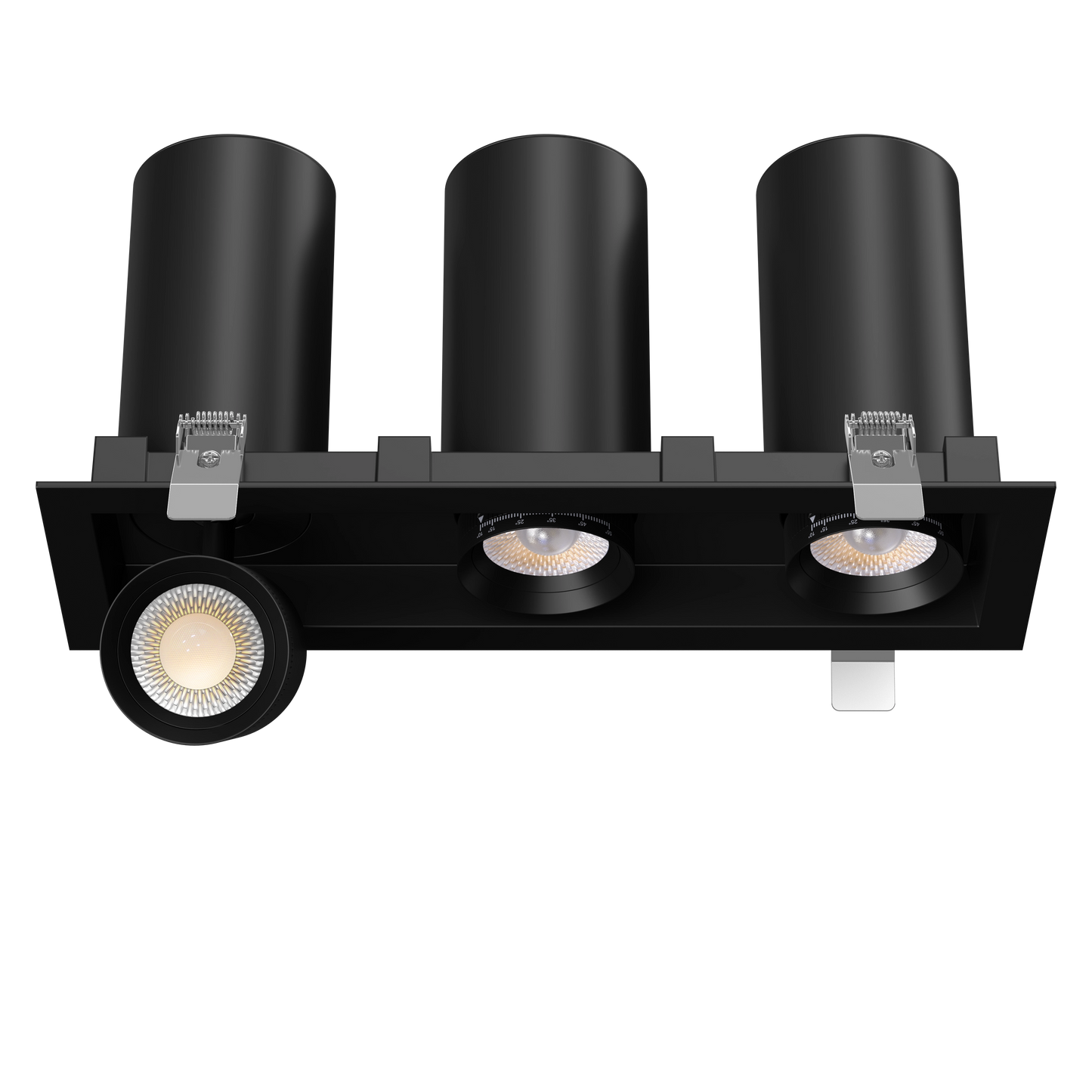 3” Triple Head Retractable Multiple Black