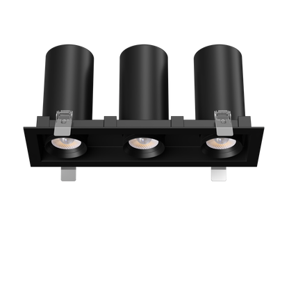 3” Triple Head Retractable Multiple Black