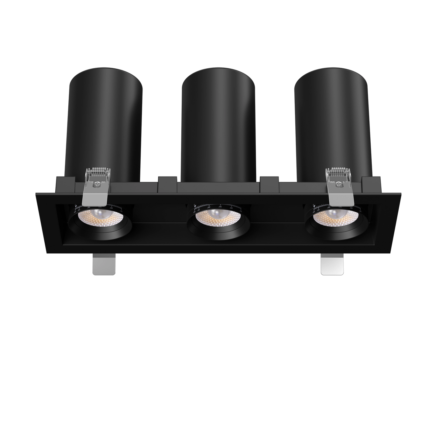 3” Triple Head Retractable Multiple Black