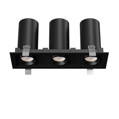 3” Triple Head Retractable Multiple Black