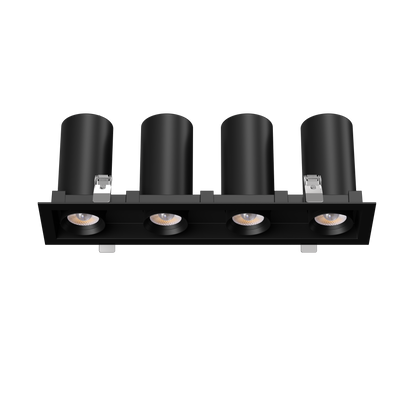 3” Four Head Retractable Multiple Black