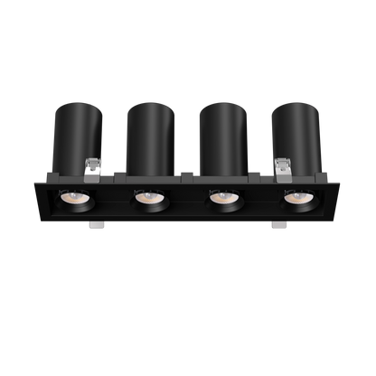 3” Four Head Retractable Multiple Black