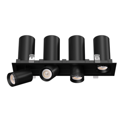 3” Four Head Retractable Multiple Black