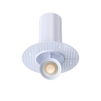 3” Round Retractable Trimless White