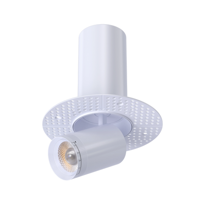 3” Round Retractable Trimless White