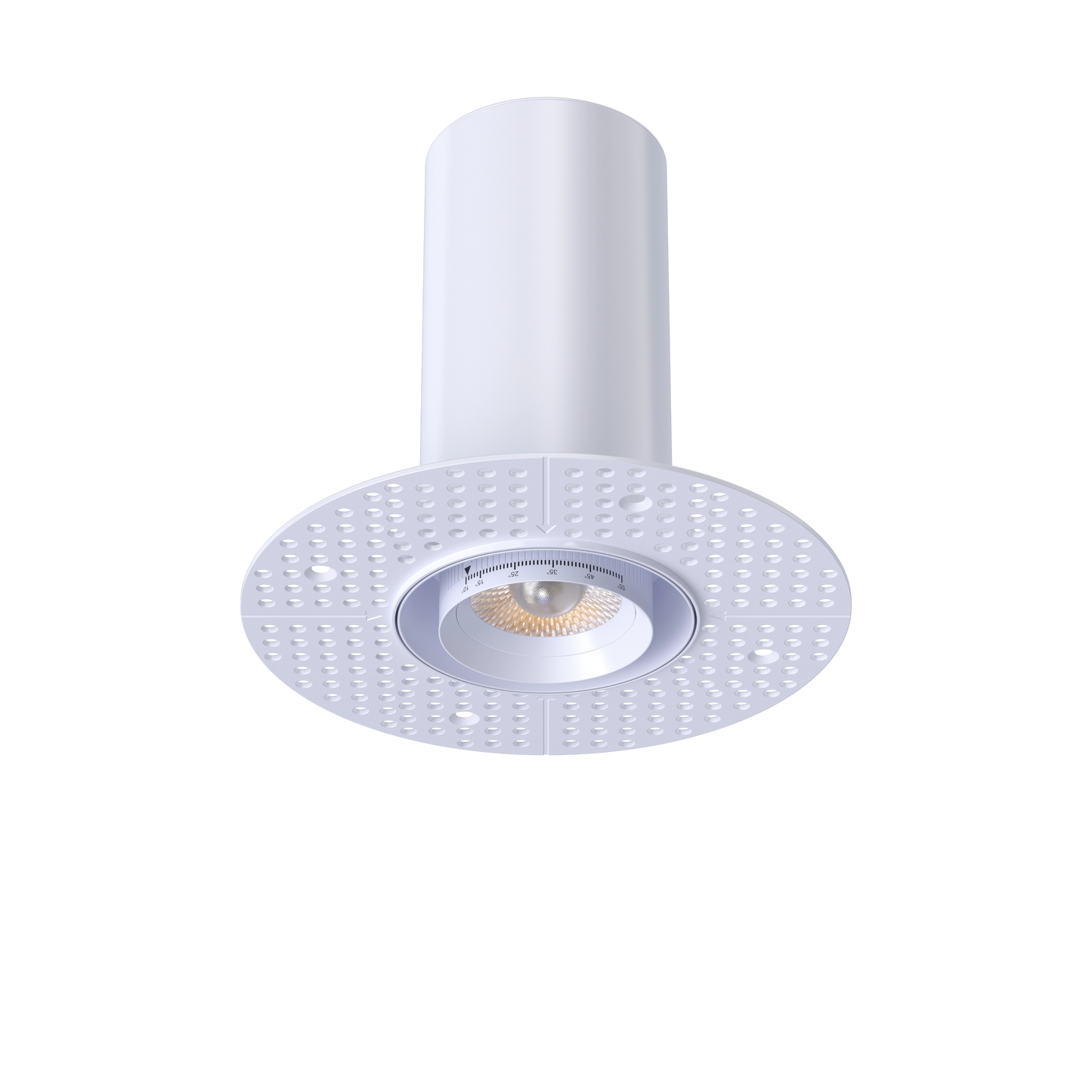 3” Round Retractable Trimless White