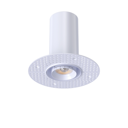 3” Round Retractable Trimless White