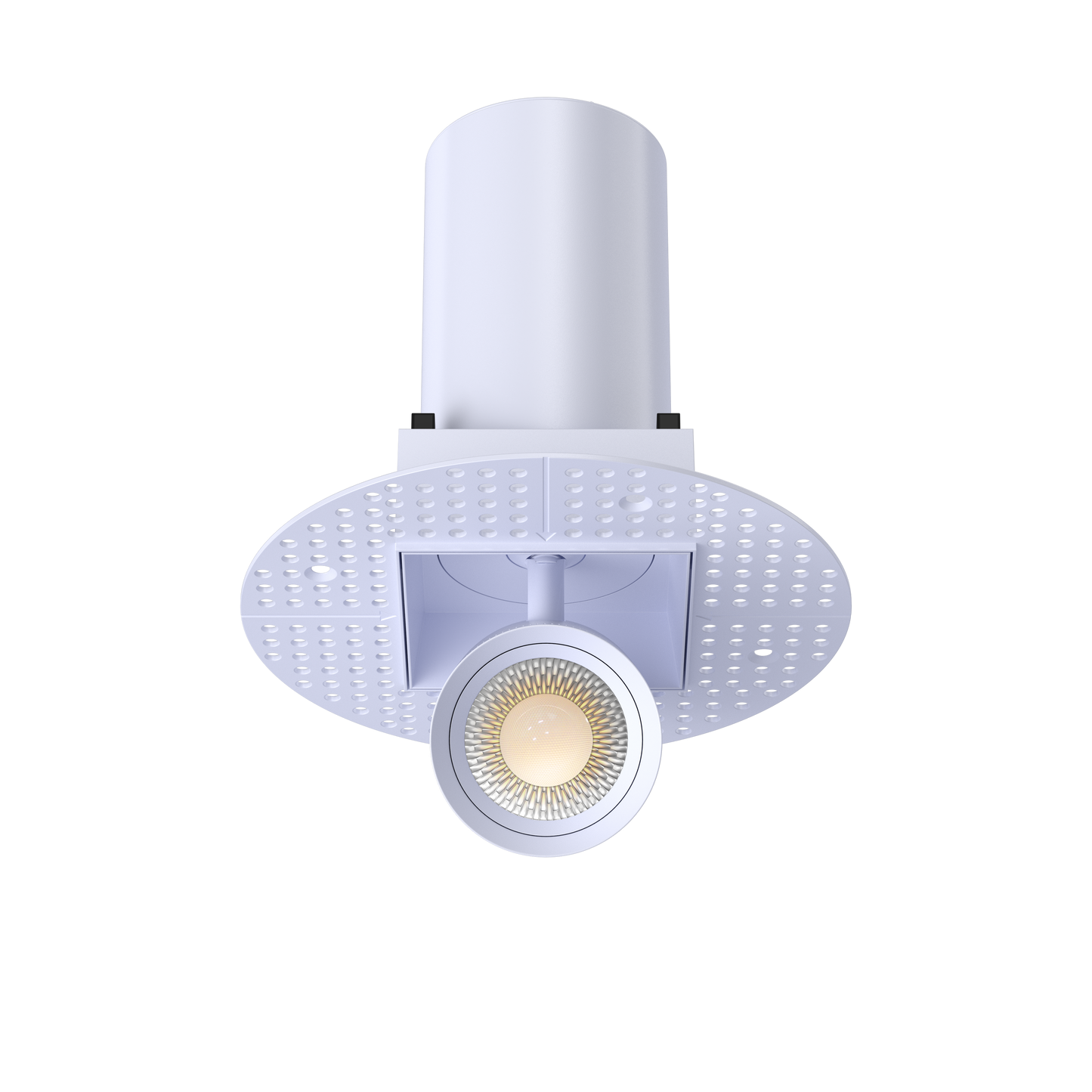 3” Square Retractable Trimless White