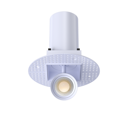 3” Square Retractable Trimless White