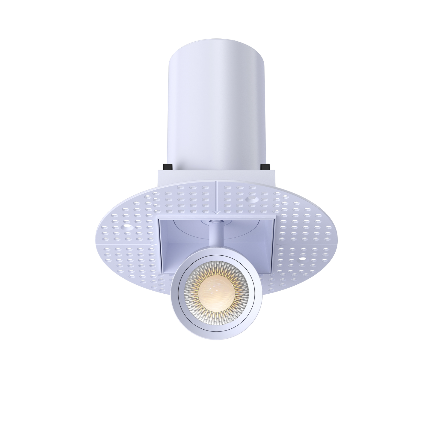 3” Square Retractable Trimless White