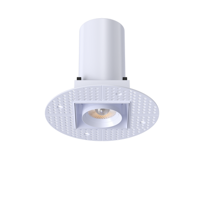 3” Square Retractable Trimless White