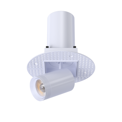 3” Square Retractable Trimless White