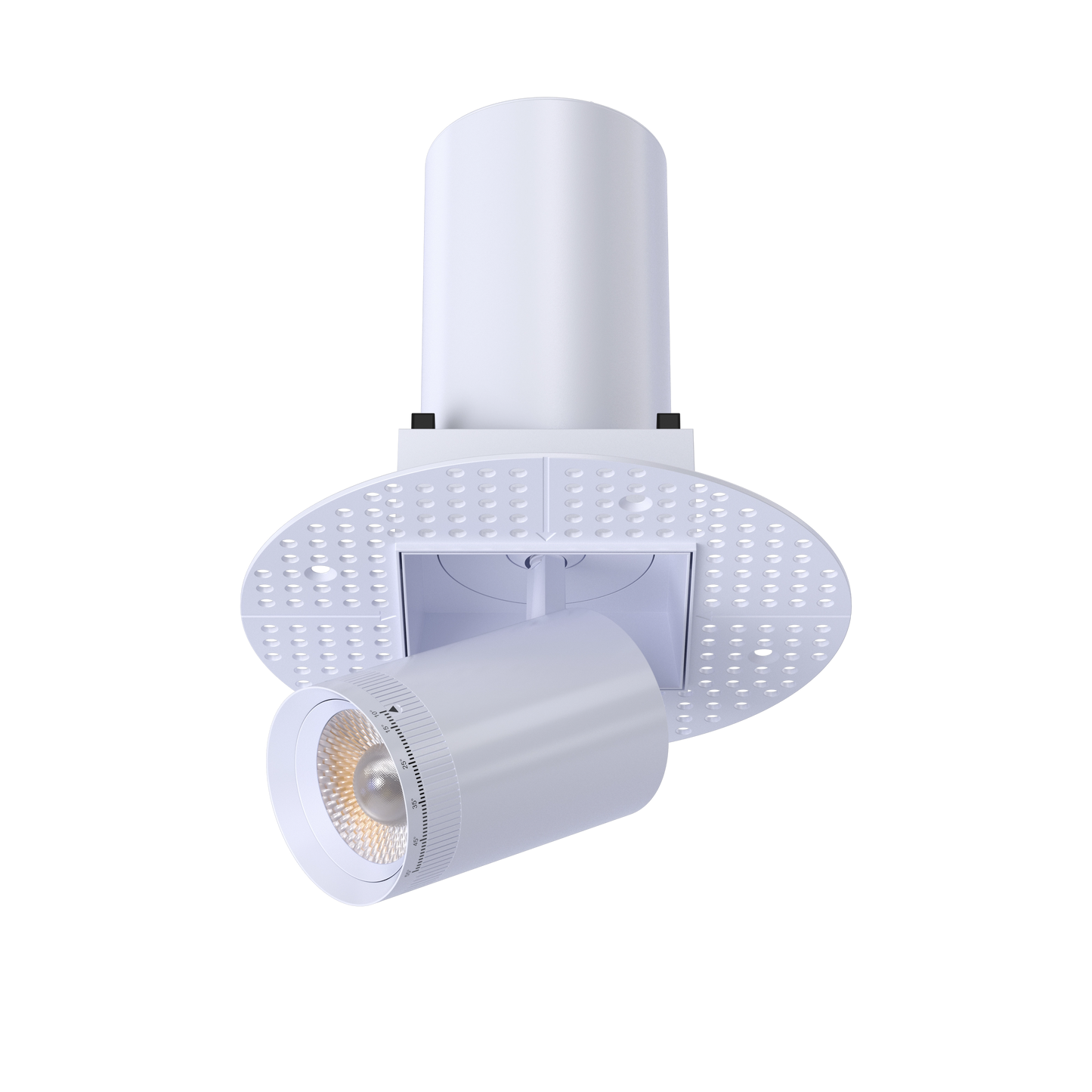 3” Square Retractable Trimless White