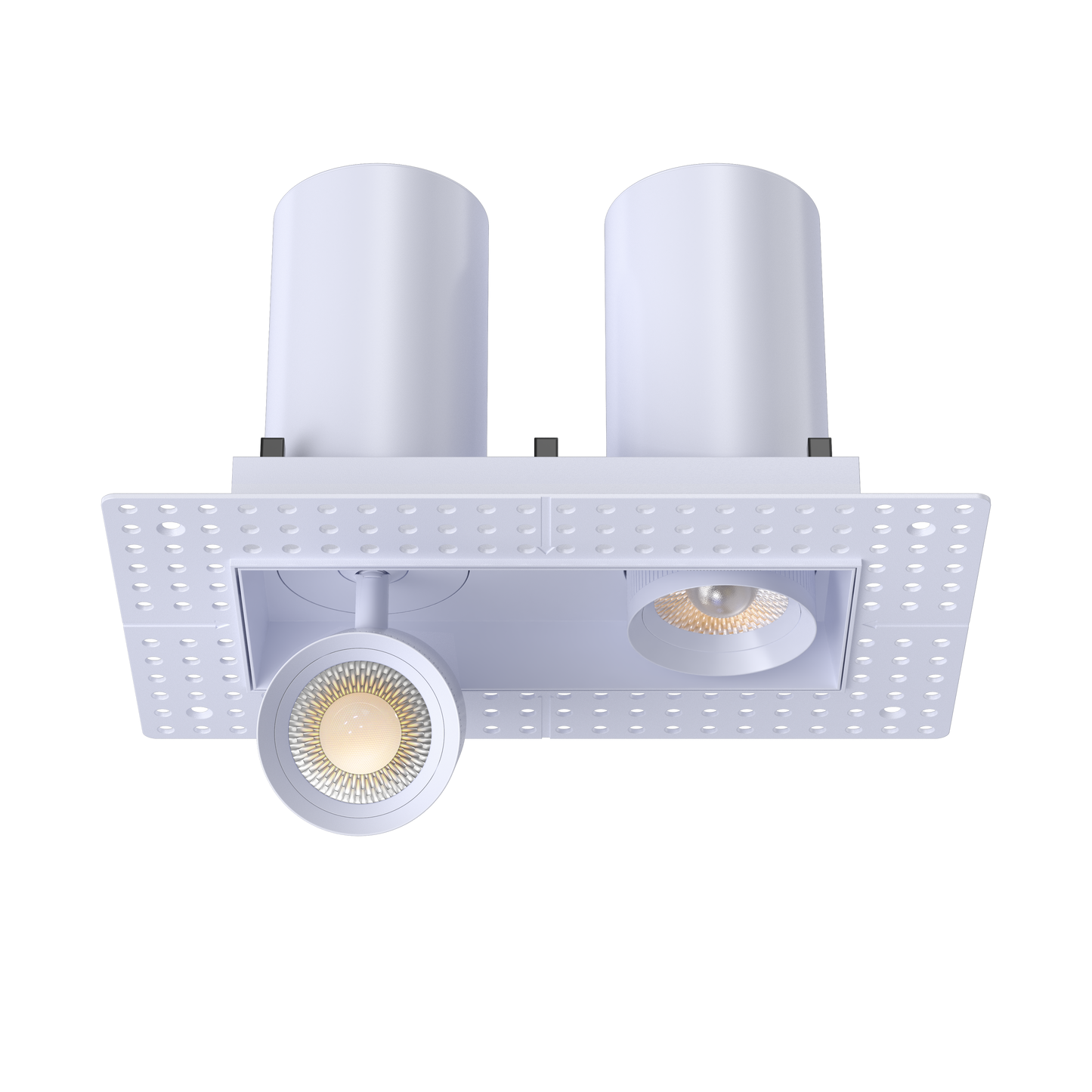 3” Double Head Retractable Trimless Multiple White