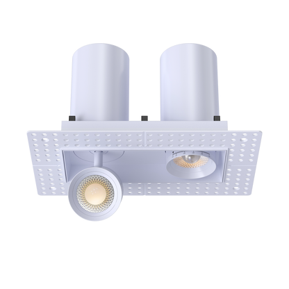 3” Double Head Retractable Trimless Multiple White