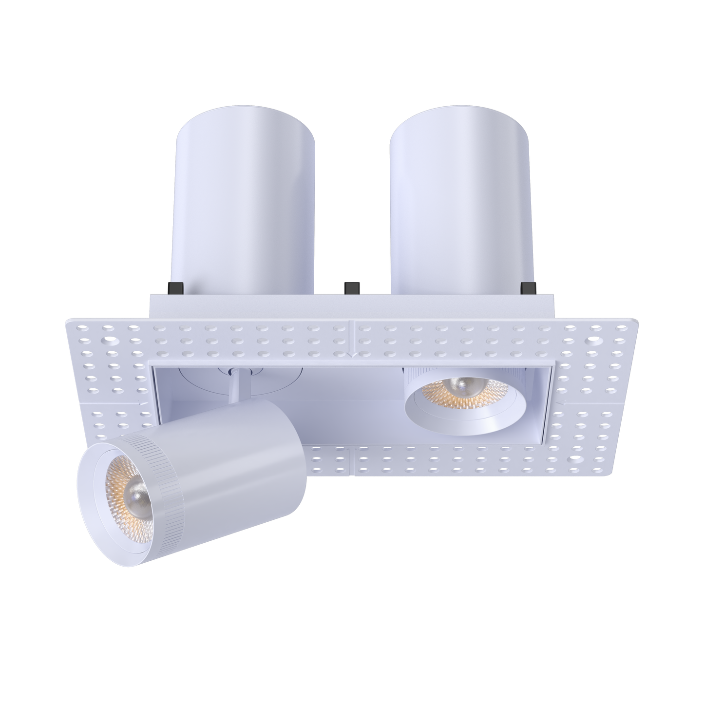 3” Double Head Retractable Trimless Multiple White