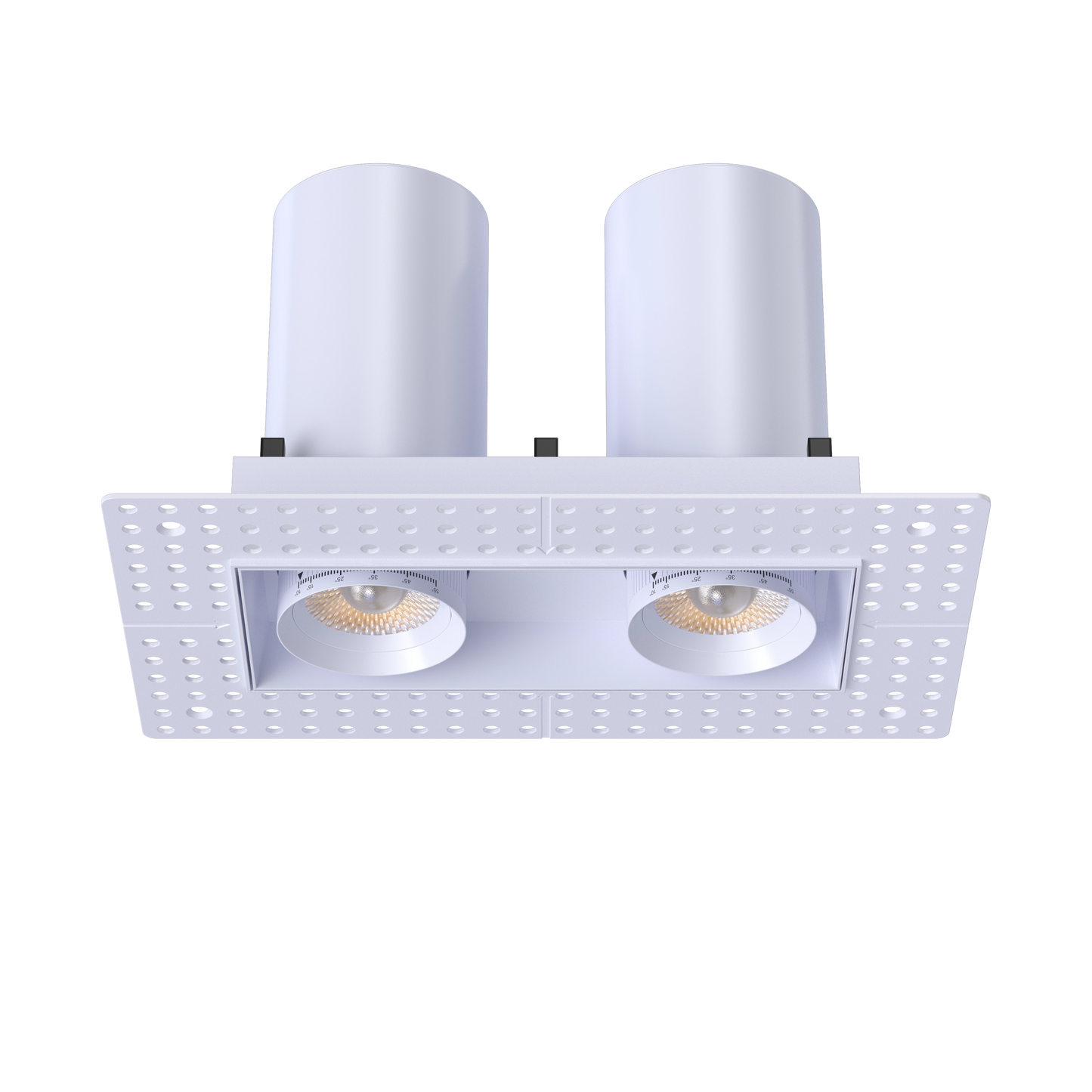 3” Double Head Retractable Trimless Multiple White