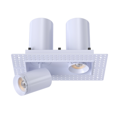 3” Double Head Retractable Trimless Multiple White