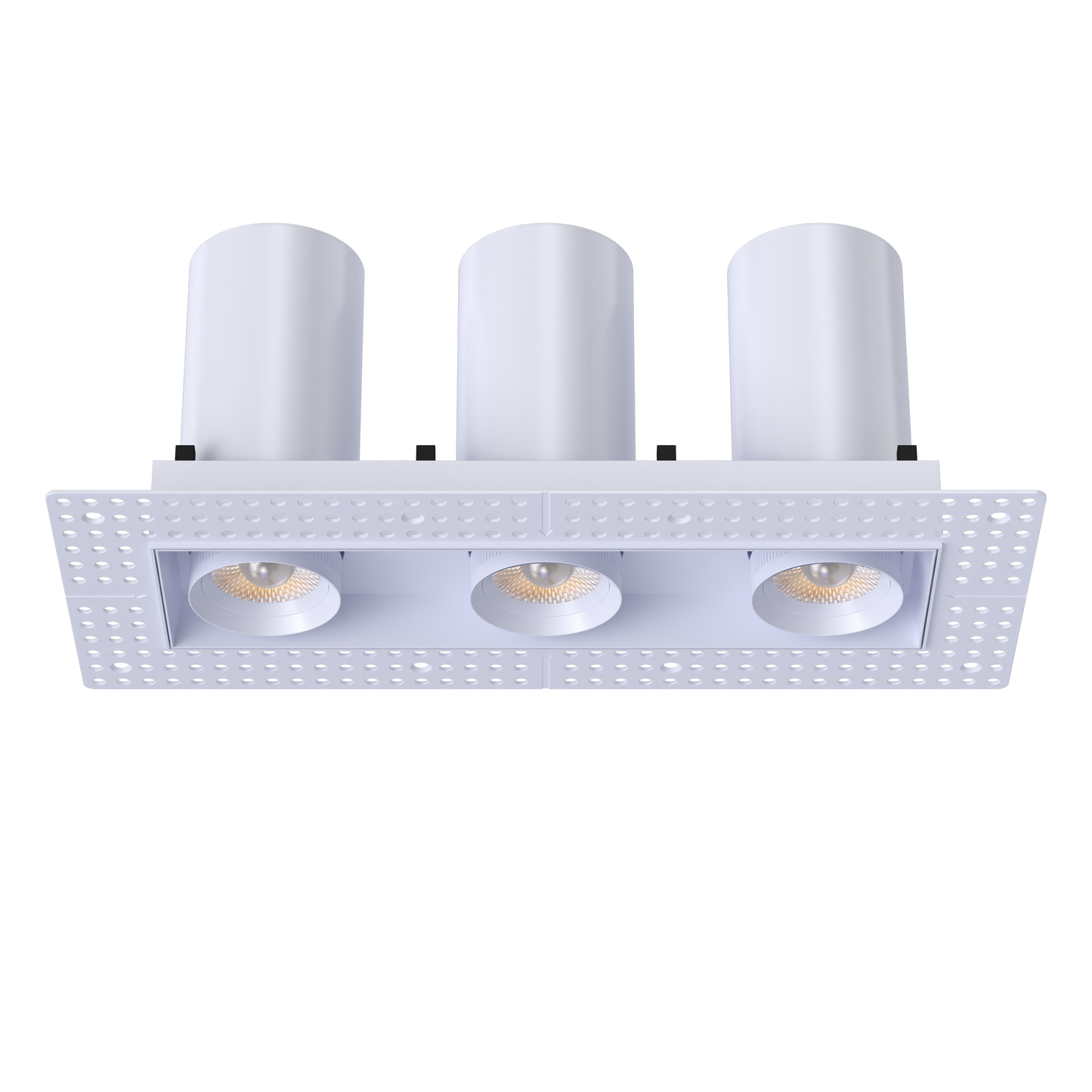 3” Triple Head Retractable Trimless Multiple White