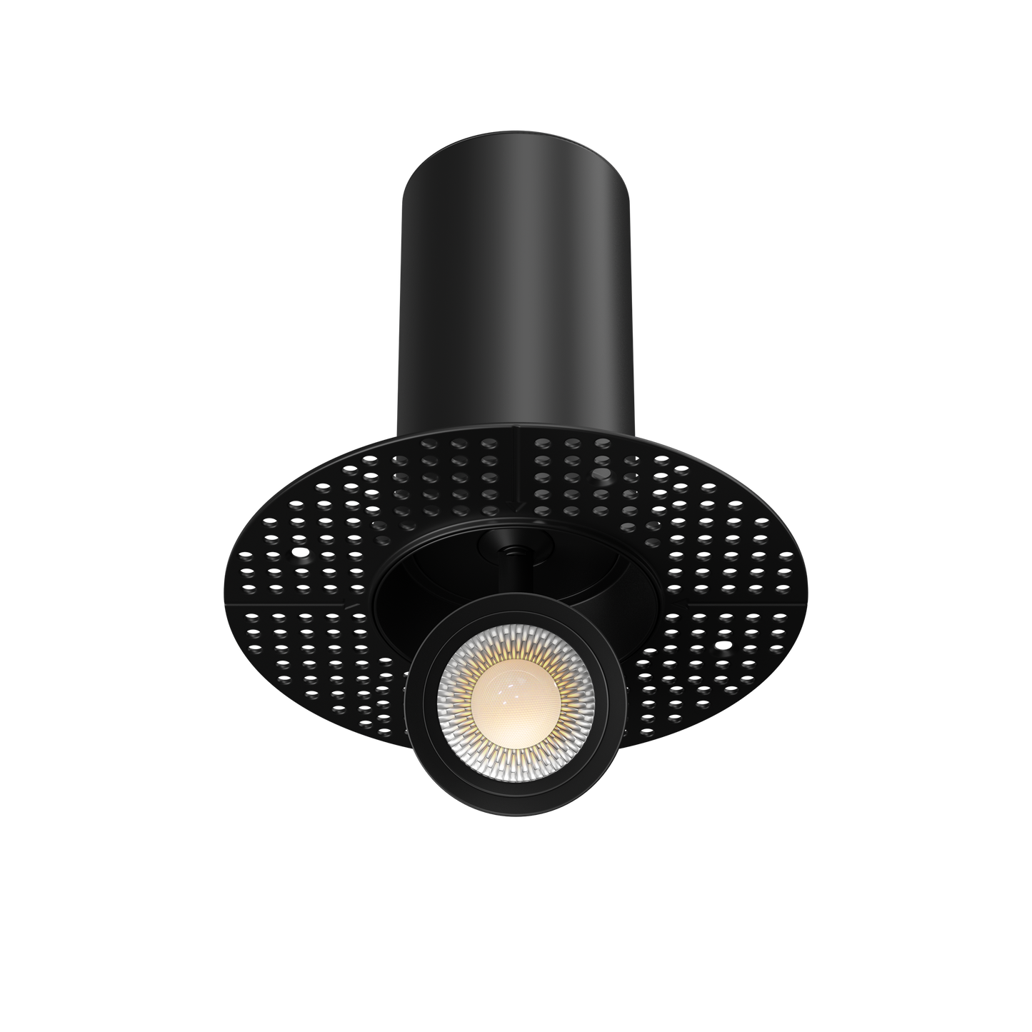 3” Round Retractable Trimless Black