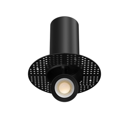 3” Round Retractable Trimless Black