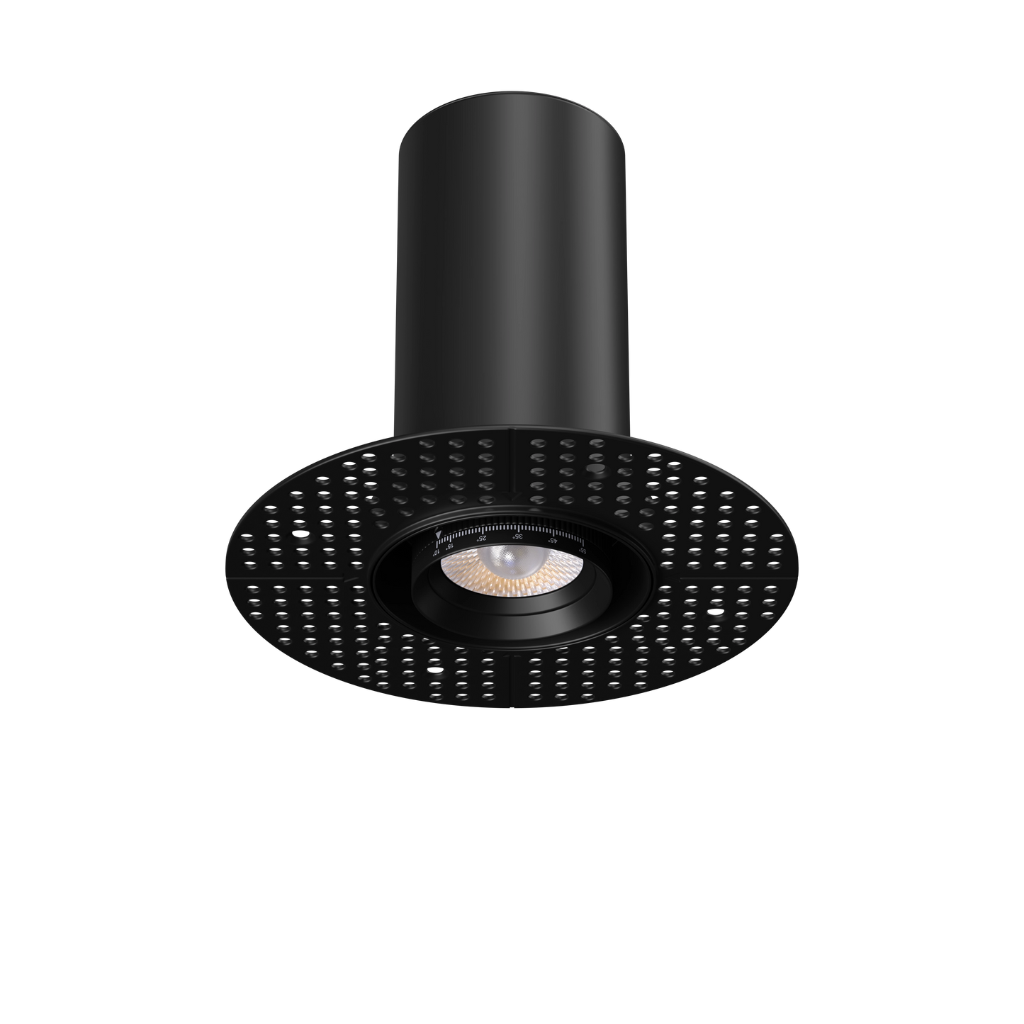 3” Round Retractable Trimless Black