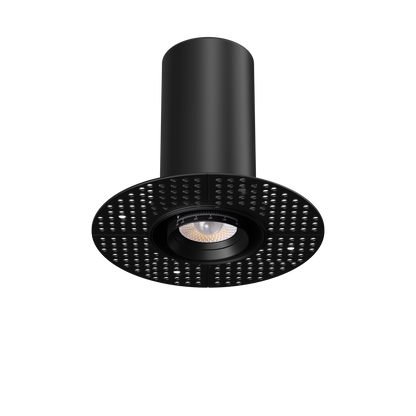 3” Round Retractable Trimless Black