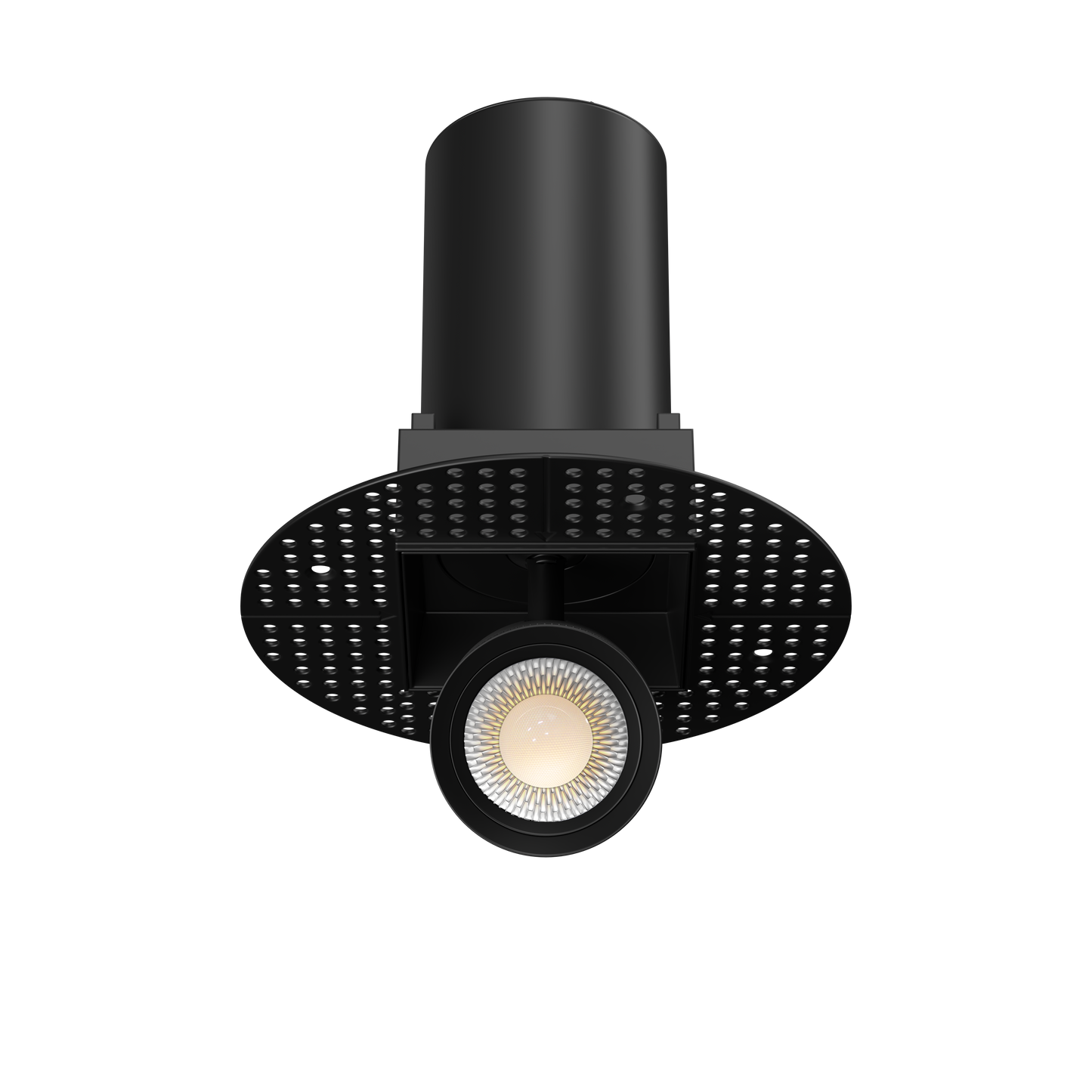 3” Square Retractable Trimless Black