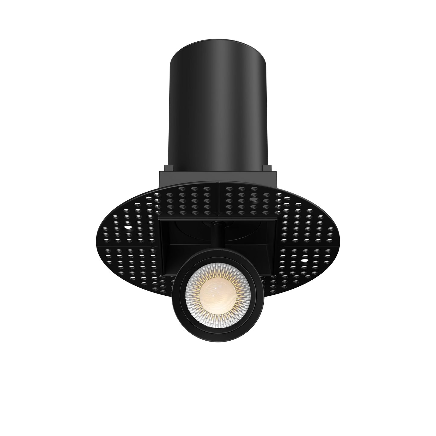 3” Square Retractable Trimless Black