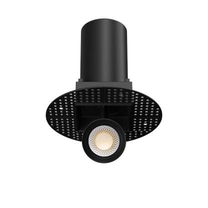 3” Square Retractable Trimless Black