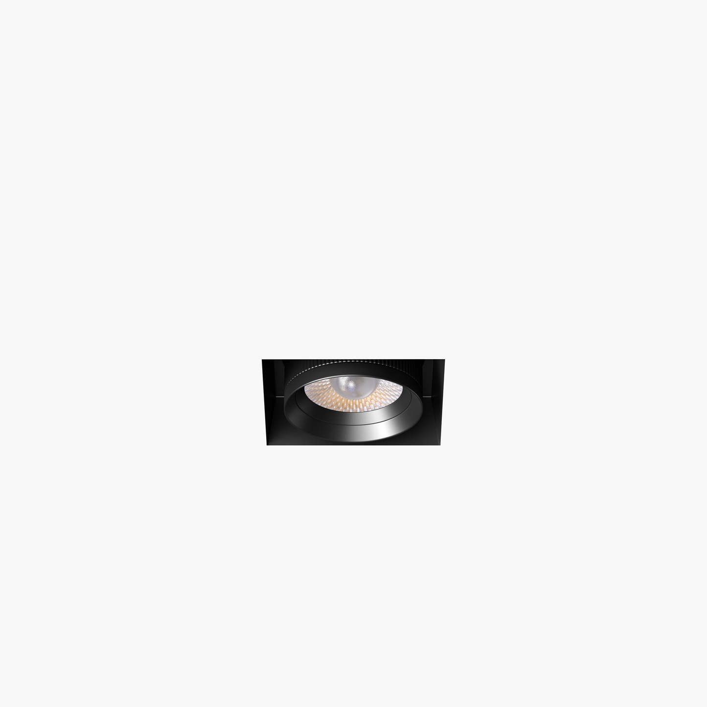 3” Square Retractable Trimless Black