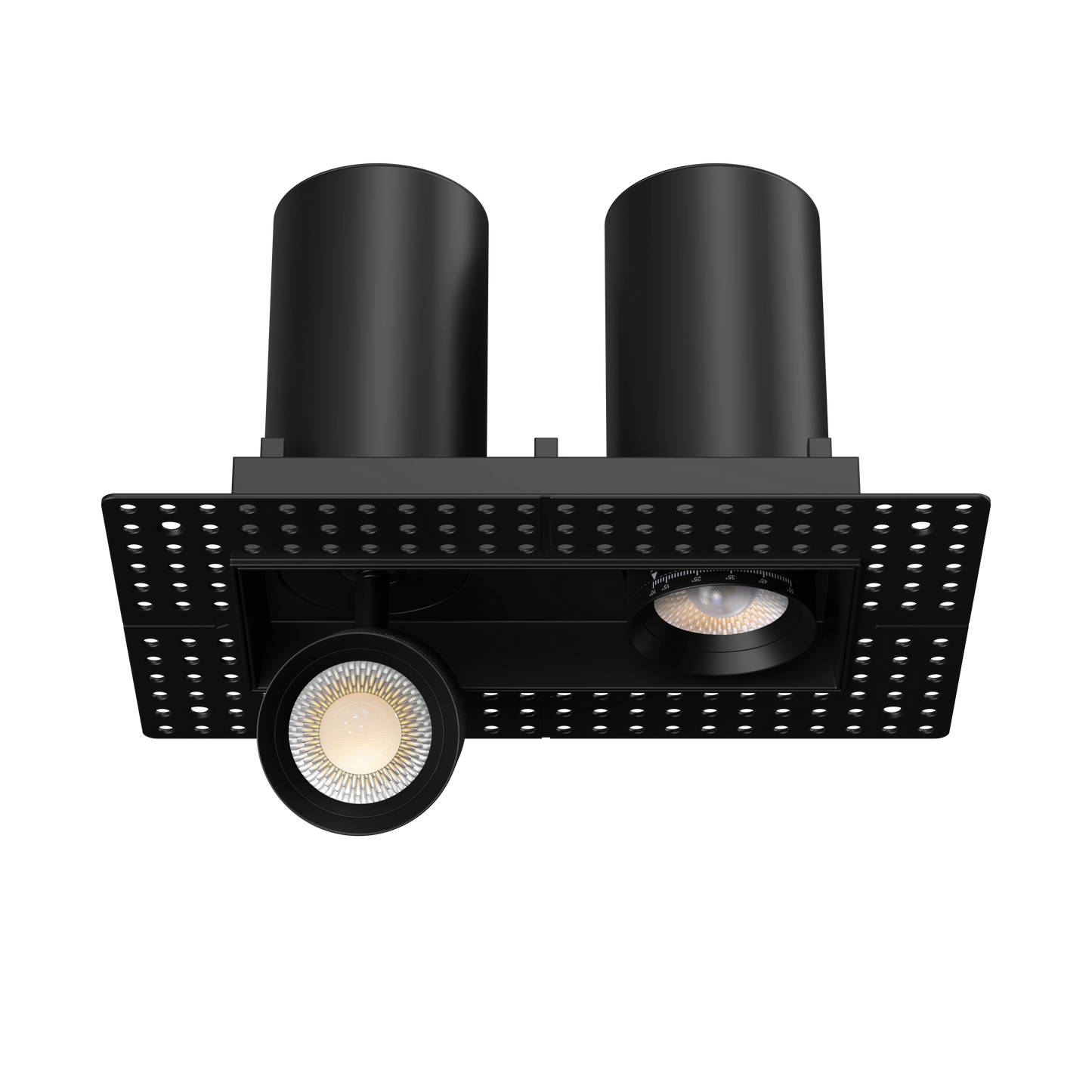 3” Double Head Retractable Trimless Multiple Black