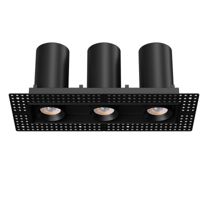 3” Triple Head Retractable Trimless Multiple Black