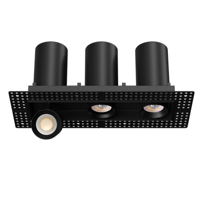 3” Triple Head Retractable Trimless Multiple Black