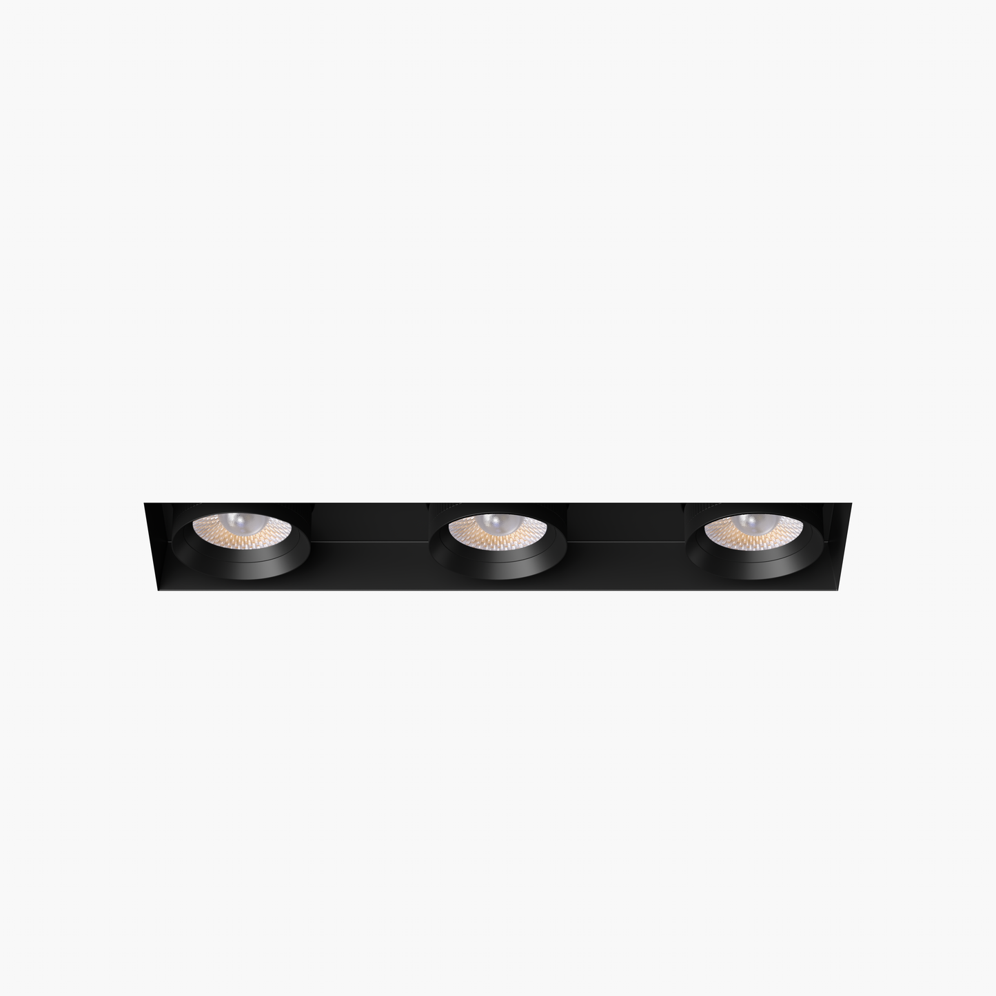 3” Triple Head Retractable Trimless Multiple Black