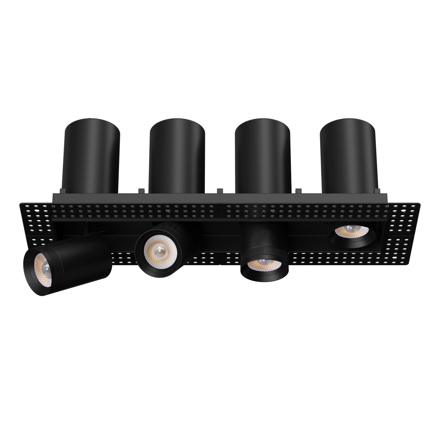 3” Four Head Retractable Trimless Multiple Black