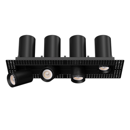 3” Four Head Retractable Trimless Multiple Black