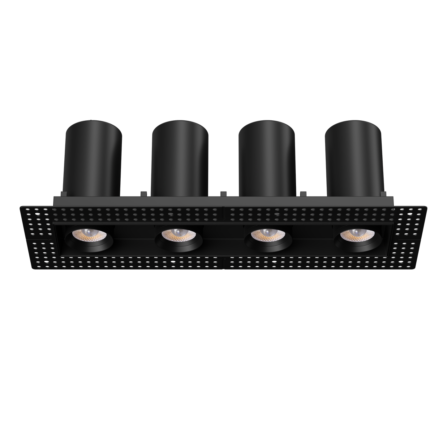 3” Four Head Retractable Trimless Multiple Black