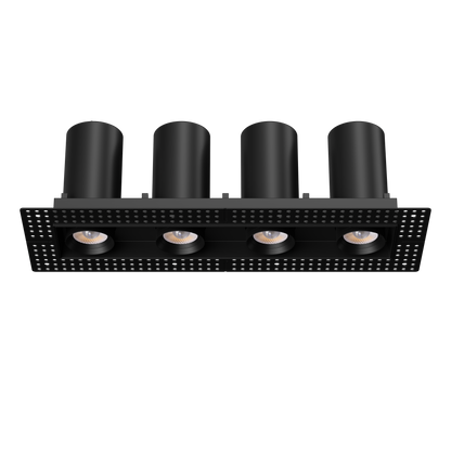3” Four Head Retractable Trimless Multiple Black