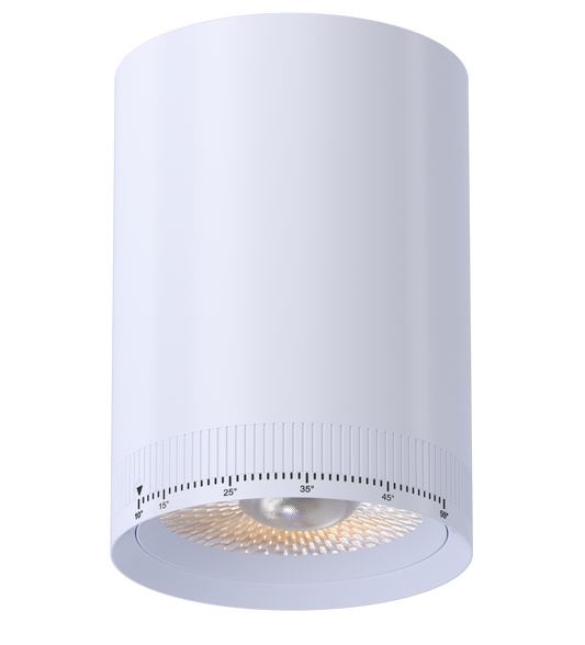 3.3 inch Round Universal Beam Adjustable Cylinder (White)