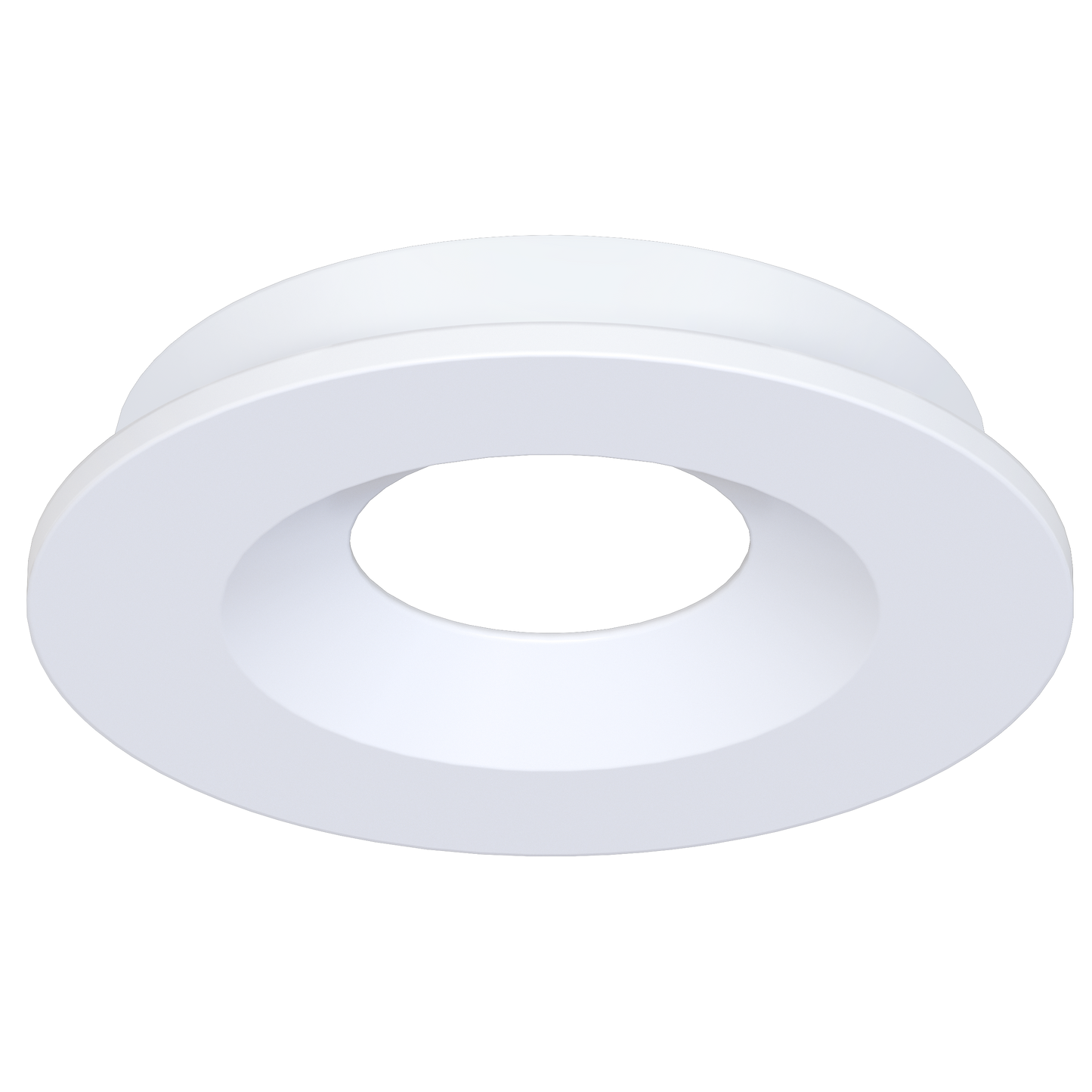 1 Inch White Round Shallow Trim
