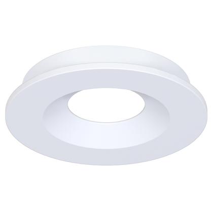 1 Inch White Round Shallow Trim