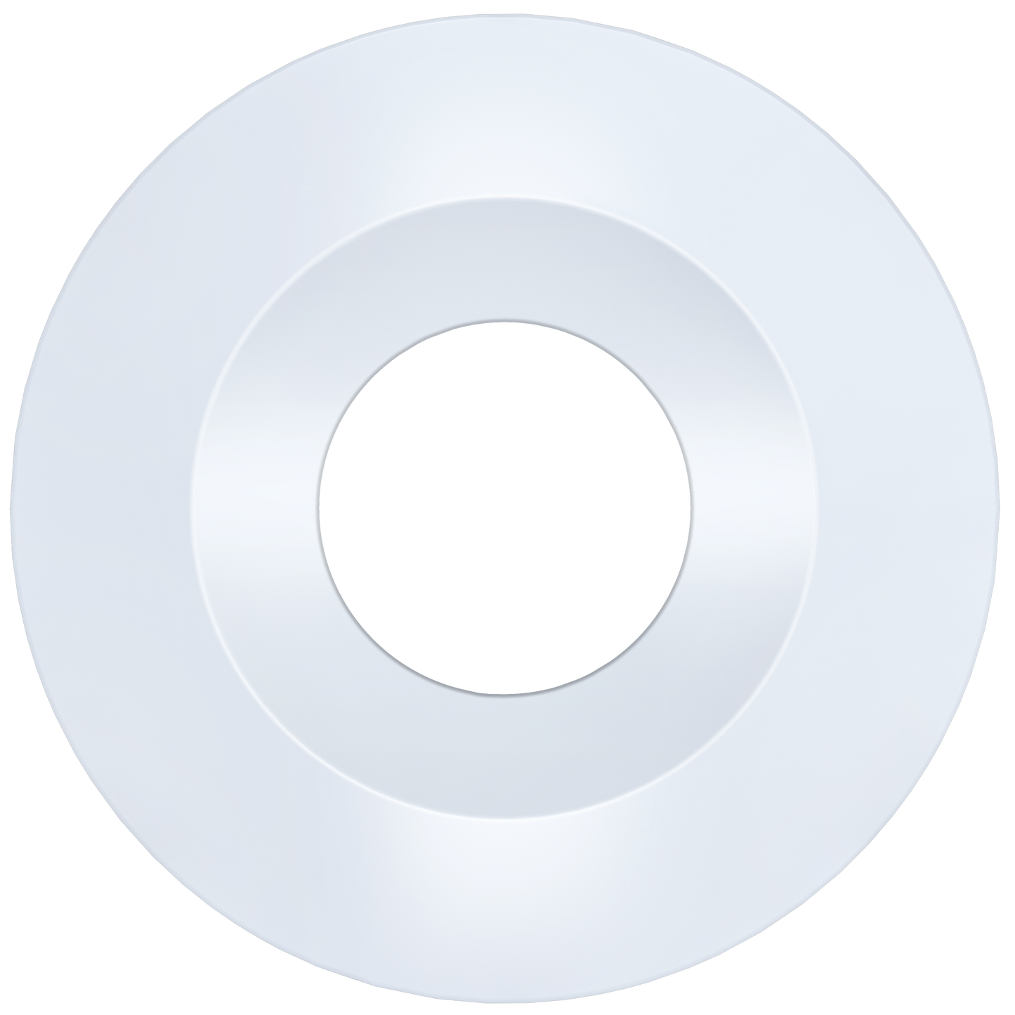 1 Inch White Round Shallow Trim